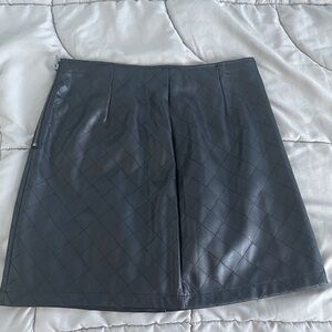 Black Quilted Skirt